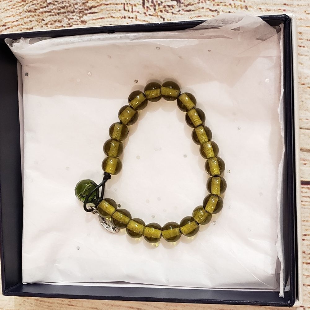 3 for $25 Elizabeth Erica Green Beaded Bracelet